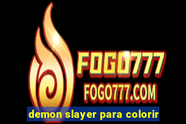 demon slayer para colorir